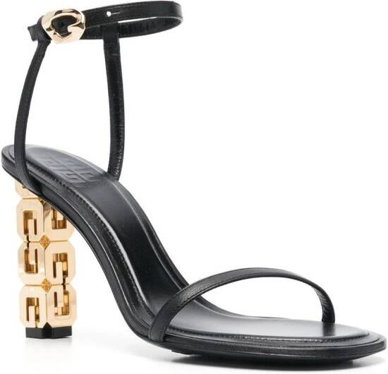 Givenchy GG 100mm leather sandals Black