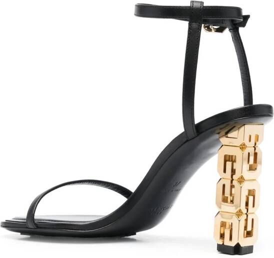 Givenchy GG 100mm leather sandals Black
