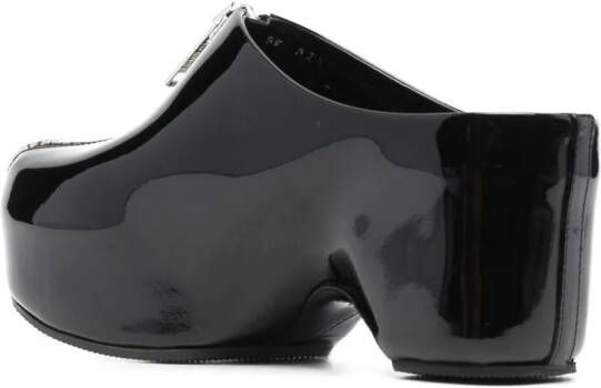 Givenchy GG 70mm patent-leather clogs Black