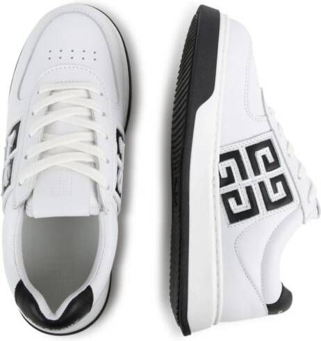 Givenchy Kids 4G-logo leather sneakers White