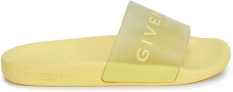 Givenchy Kids logo-band pool slides Yellow