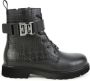 Givenchy Kids logo-buckle lace-up leather boots Black - Thumbnail 2