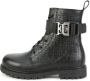 Givenchy Kids logo-buckle lace-up leather boots Black - Thumbnail 5