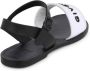 Givenchy Kids logo-embroidered leather sandals Black - Thumbnail 3