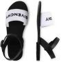 Givenchy Kids logo-embroidered leather sandals Black - Thumbnail 4