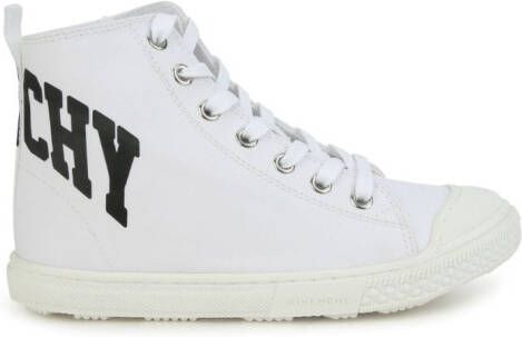 Givenchy Kids logo-print high-top sneakers White