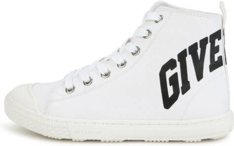 Givenchy Kids logo-print high-top sneakers White