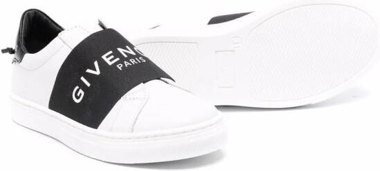 Givenchy Kids logo-print slip-on sneakers White