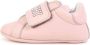Givenchy Kids logo-print touch-strap leather slippers Pink - Thumbnail 5