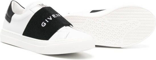 Givenchy Kids logo-strap slip-on sneakers White