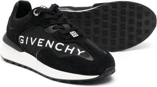 Givenchy Kids Runner logo-print low-top sneakers Black