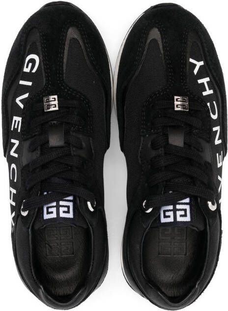 Givenchy Kids Runner logo-print low-top sneakers Black