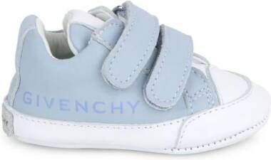 Givenchy Kids touch-strap leather sneakers Blue