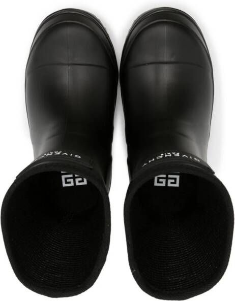 Givenchy Kids Wellington logo-patch boots Black