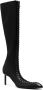 Givenchy knee-high 70mm lace-up leather boots Black - Thumbnail 2