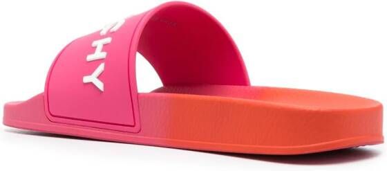 Givenchy logo-debossed moulded-footbed slides Pink