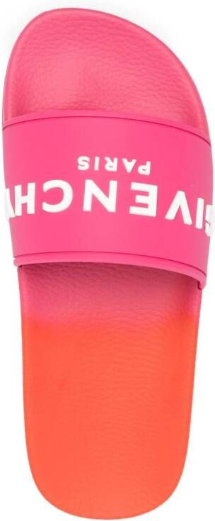 Givenchy logo-debossed moulded-footbed slides Pink