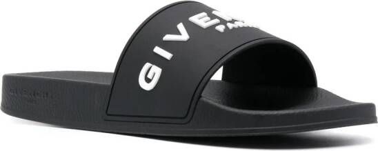 Givenchy logo-debossed slides Black