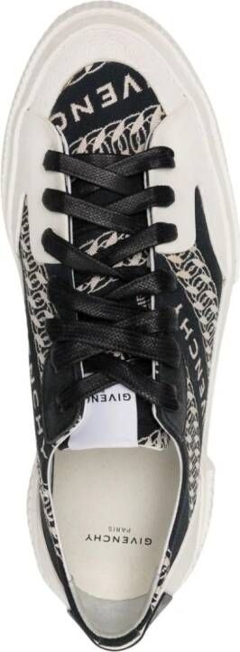 Givenchy logo-embroidered leather sneakers Blue