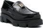 Givenchy logo-plaque leather loafers Black - Thumbnail 2