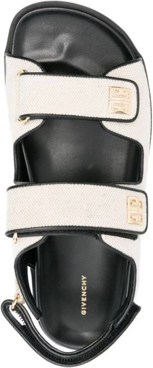 Givenchy logo-plaque sandals Neutrals