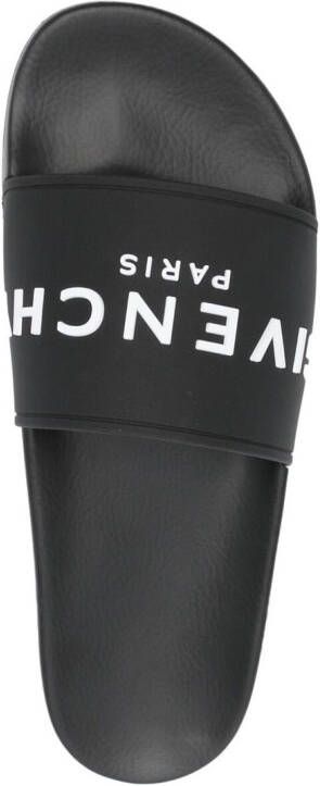 Givenchy logo-print detail pool slides Black