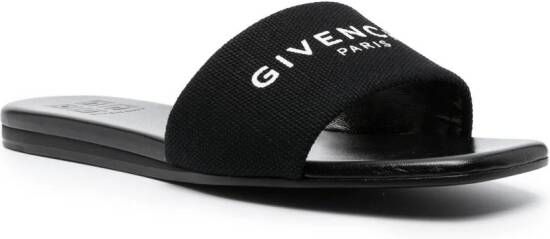 Givenchy logo-print flat slides Black