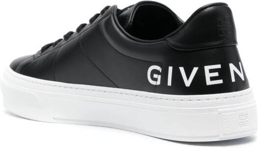 Givenchy logo-print leather sneakers Black