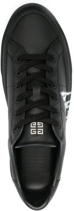 Givenchy logo-print leather sneakers Black