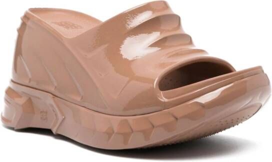 Givenchy Marshmallow 100mm wedge sandals Brown