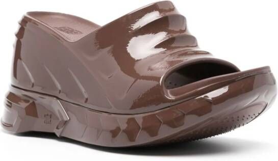 Givenchy Marshmallow wedge slides Brown