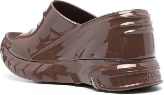 Givenchy Marshmallow wedge slides Brown