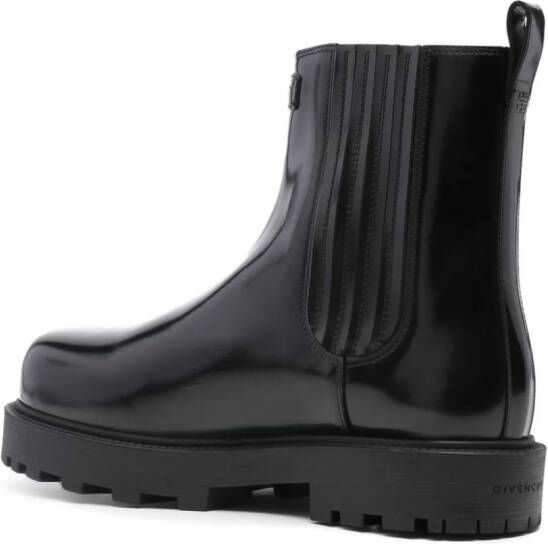 Givenchy patent leather Chelsea boots Black
