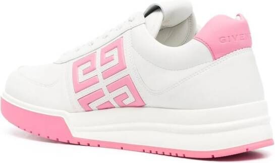 Givenchy Pink 4G Low-Top Sneakers White