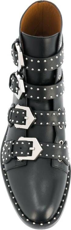 Givenchy studded buckled boots Black
