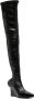 Givenchy thigh-high 80mm wedge-heel boots Black - Thumbnail 2