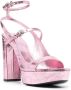 Givenchy Voyou 120mm platform leather sandals Pink - Thumbnail 2