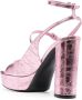 Givenchy Voyou 120mm platform leather sandals Pink - Thumbnail 3