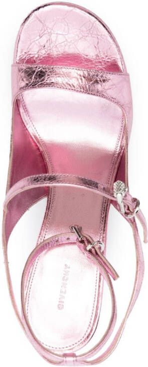 Givenchy Voyou 120mm platform leather sandals Pink