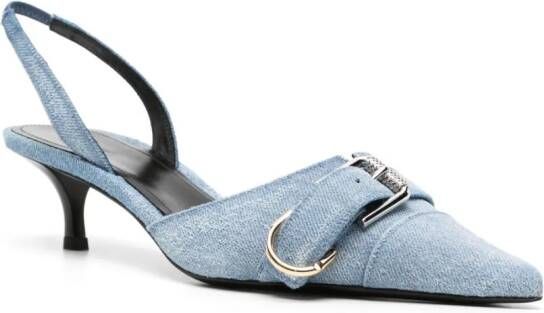 Givenchy Voyou denim slingback pumps Blue