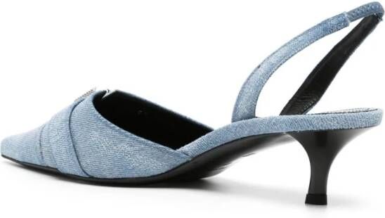 Givenchy Voyou denim slingback pumps Blue