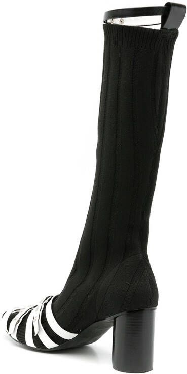 Gloria Coelho knitted thigh-high boots Black