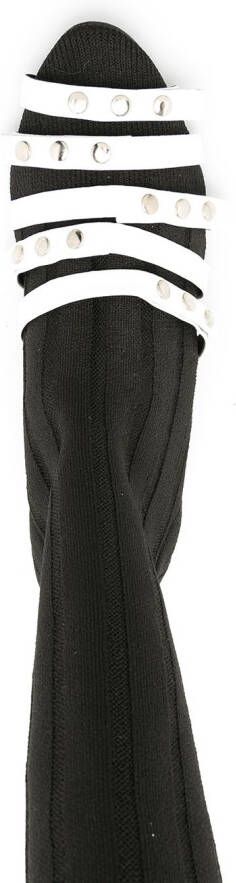 Gloria Coelho knitted thigh-high boots Black