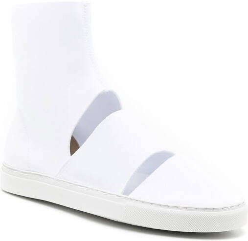 Gloria Coelho neoprene high-top sneakers White