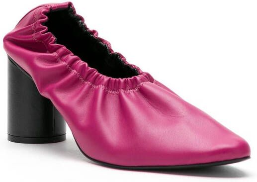 Gloria Coelho ruched leather pumps Pink