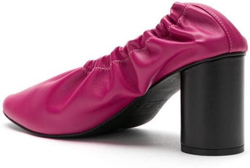 Gloria Coelho ruched leather pumps Pink