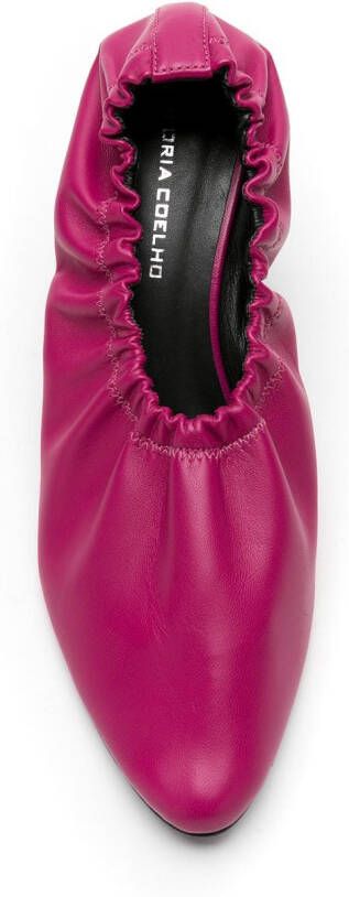 Gloria Coelho ruched leather pumps Pink