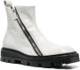 GmbH double-zip textured ankle boots Grey - Thumbnail 2