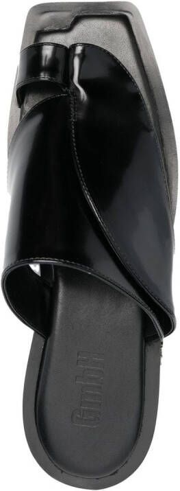 GmbH Kaan high-shine sandals Black