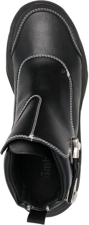 GmbH panelled leather boots Black